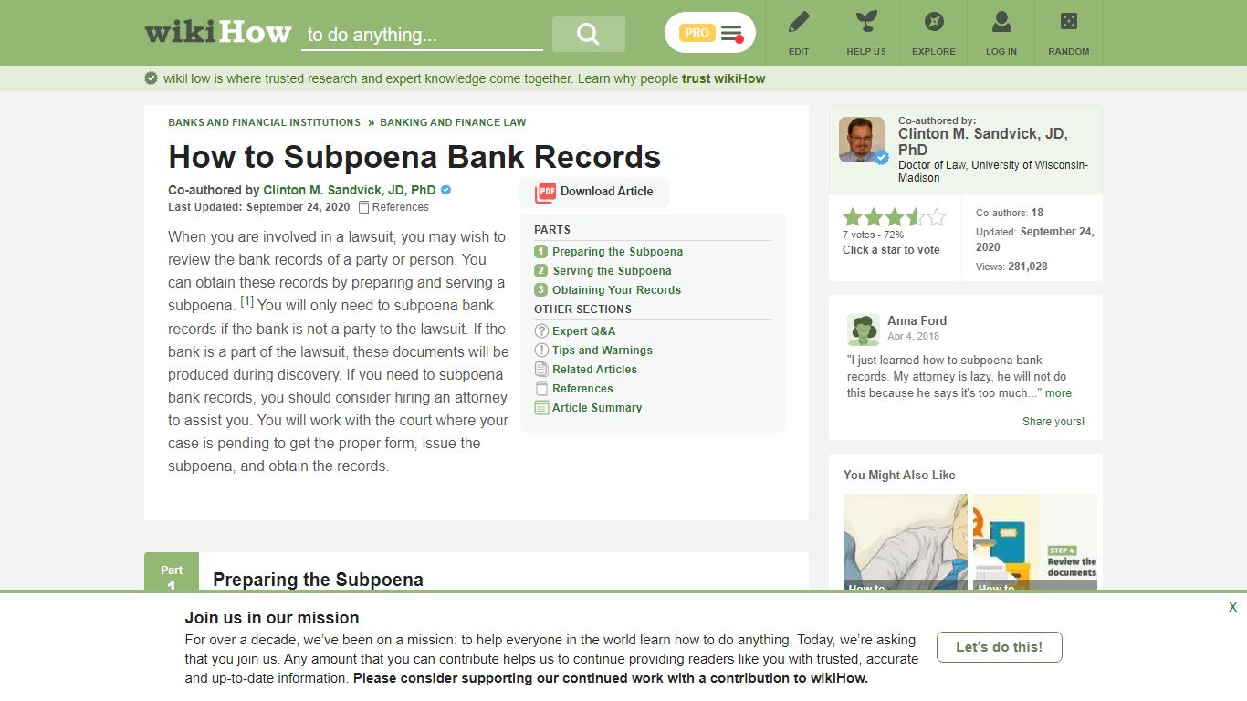 How to Subpoena Bank Records: 12 Steps (with Pictures) - wikiHow